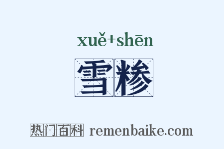 雪糁是什么意思的图片